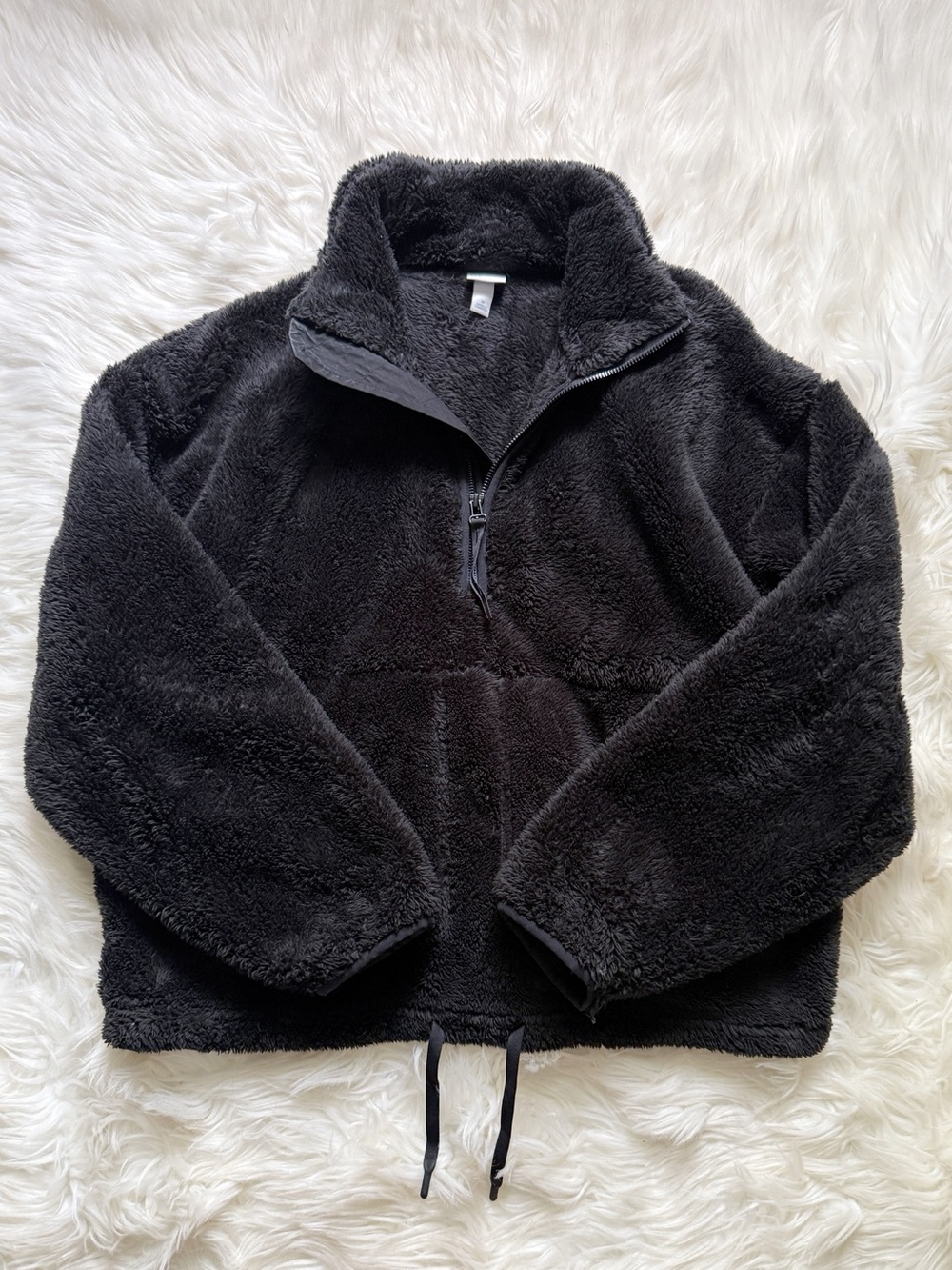 All in Motion Fuzzy Fleece Half Zip Black Size Medium